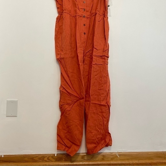 NEW NWT MODCLOTH Plus Size Every Waking Momentum Jumpsuit Orange Sleeveless Crop - Picture 4 of 15